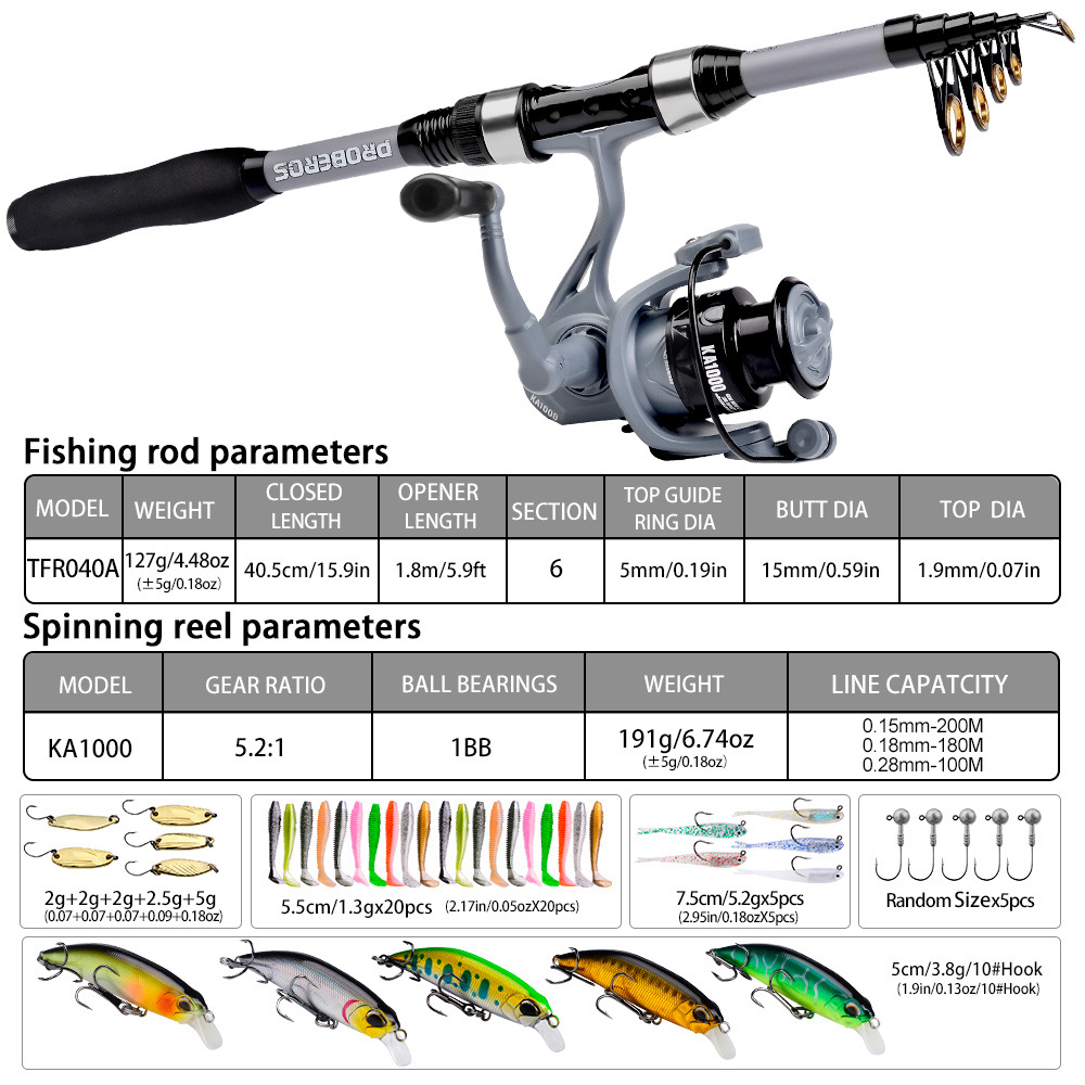Kit de canne à pêche télescopi - Freshwater Line avis et prix